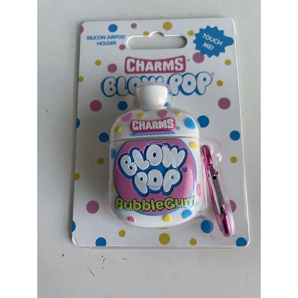 CHARMS BLOW POP Bubble Gum Silicone AirPod Case Holder For Gen‎ 1 & 2 NEW